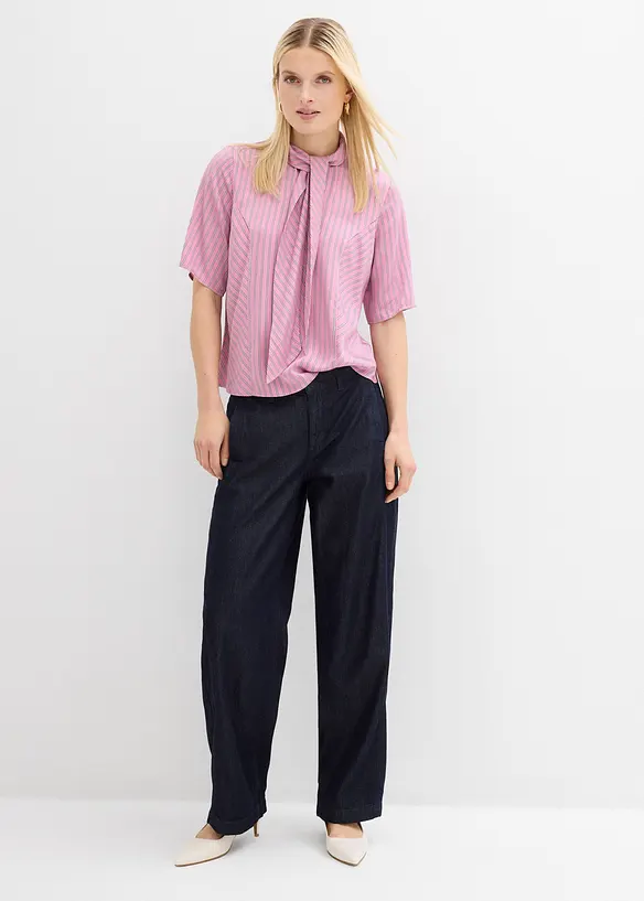 Blouse &agrave; lavalli&egrave;re en modal doux, bonprix