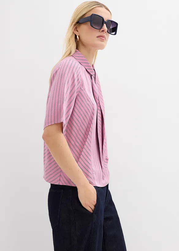 Blouse &agrave; lavalli&egrave;re en modal doux, bonprix