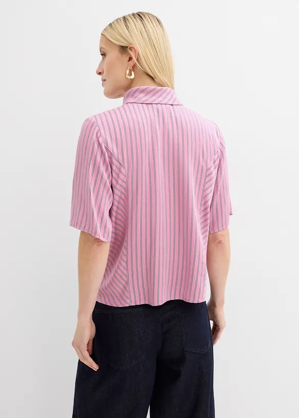 Blouse &agrave; lavalli&egrave;re en modal doux, bonprix