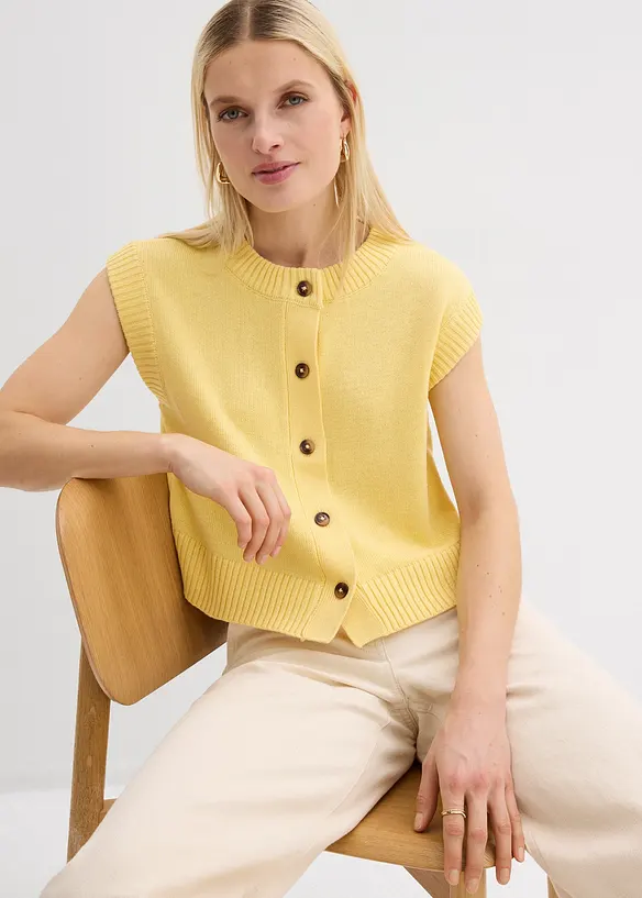 Gilet sans manches en maille, bonprix