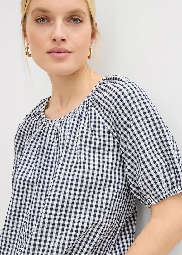 Blouse &agrave; manches courtes 100% coton, bonprix