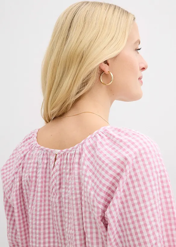 Blouse &agrave; manches courtes 100% coton, bonprix