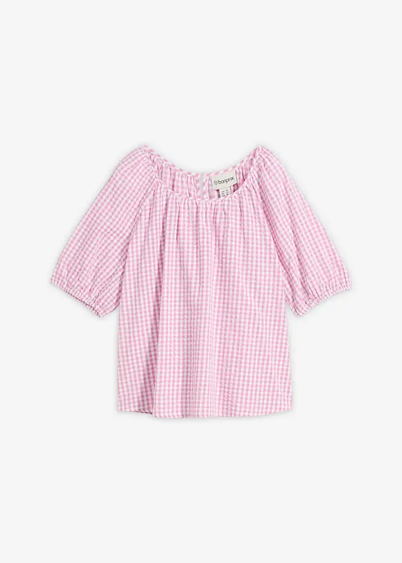 Blouse &agrave; manches courtes 100% coton, bonprix