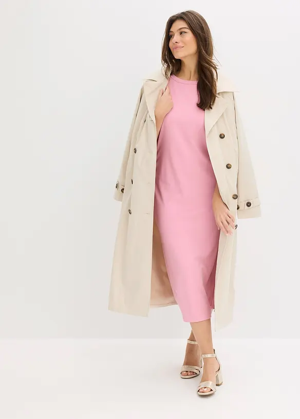 Robe midi en Punto di Roma confortable, bonprix