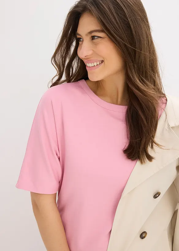 Robe midi en Punto di Roma confortable, bonprix