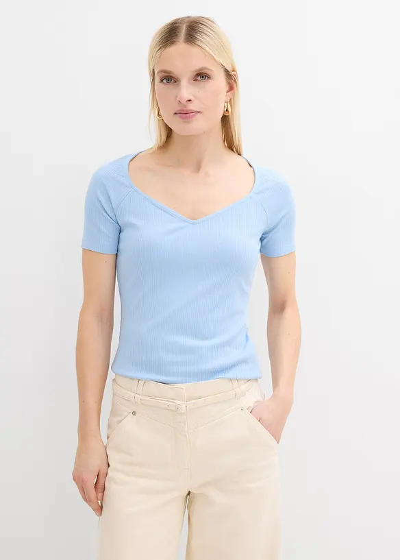 T-shirt c&ocirc;tel&eacute; en viscose extensible, bonprix
