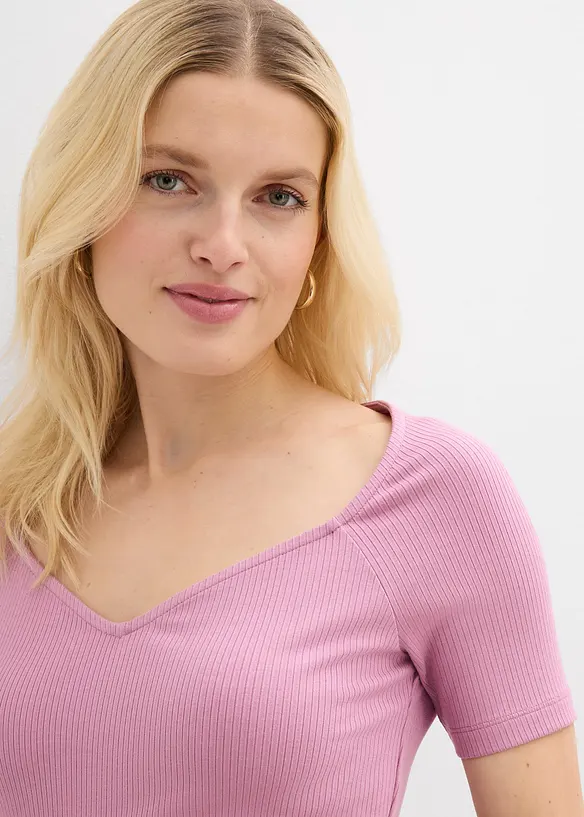 T-shirt c&ocirc;tel&eacute; en viscose extensible, bonprix