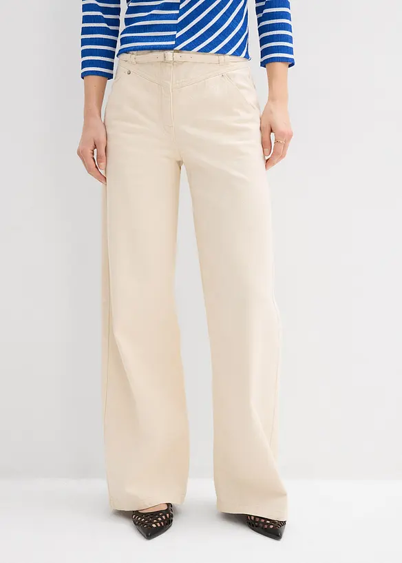 Pantalon en twill 100% coton, bonprix