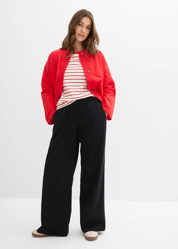 Pantalon palazzo &agrave; taille &eacute;lastiqu&eacute;e, bonprix