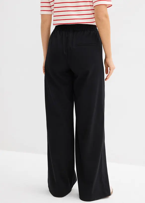 Pantalon palazzo &agrave; taille &eacute;lastiqu&eacute;e, bonprix