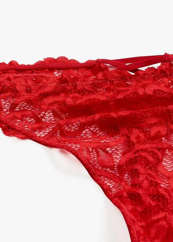 String mini en dentelle douce, bonprix