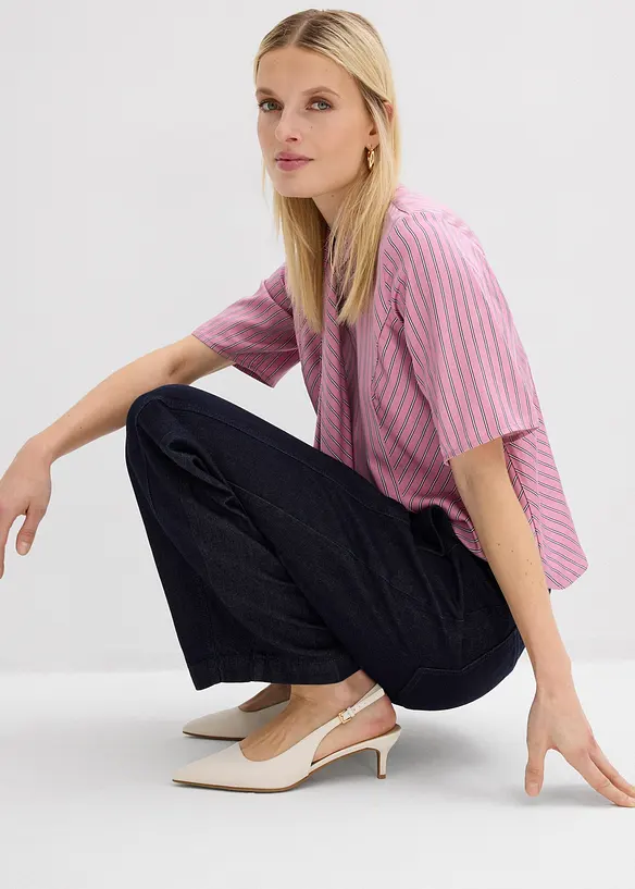 Jean barrel, taille mi-haute, bonprix