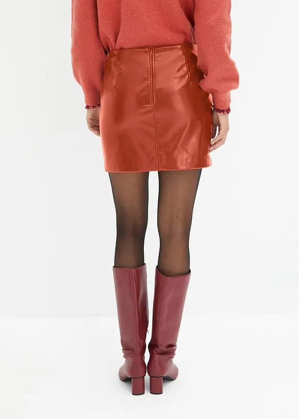 Mini-jupe enduite, bonprix