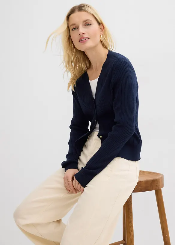 Jean barrel, taille mi-haute, bonprix