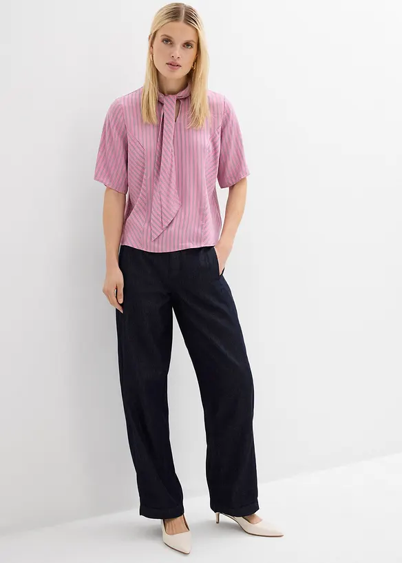 Jean barrel, taille mi-haute, bonprix