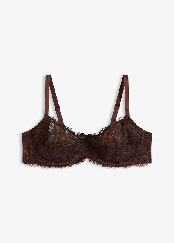 Soutien-gorge semi-rembourr&eacute; &agrave; armatures et dentelle, bonprix