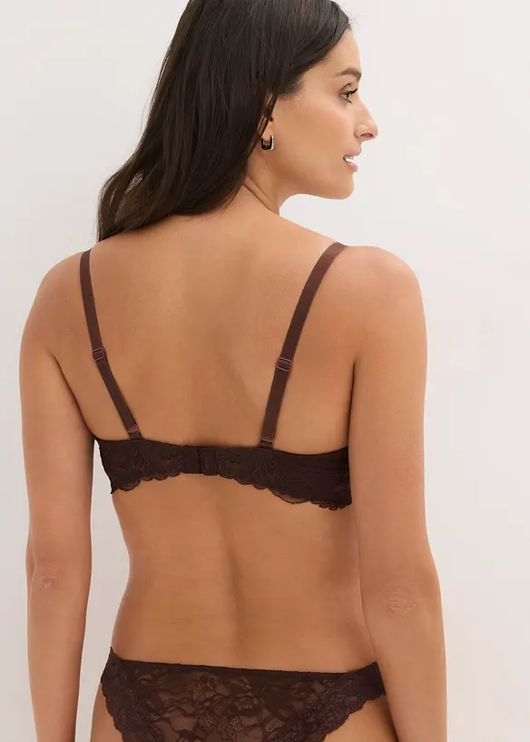 Soutien-gorge semi-rembourr&eacute; &agrave; armatures et dentelle, bonprix