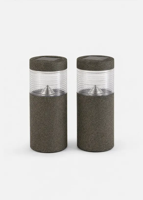 Lot de 2 lampes d&eacute;co solaires pour le chemin, bonprix