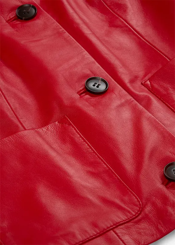 Veste courte en cuir d&rsquo;agneau nappa, bonprix