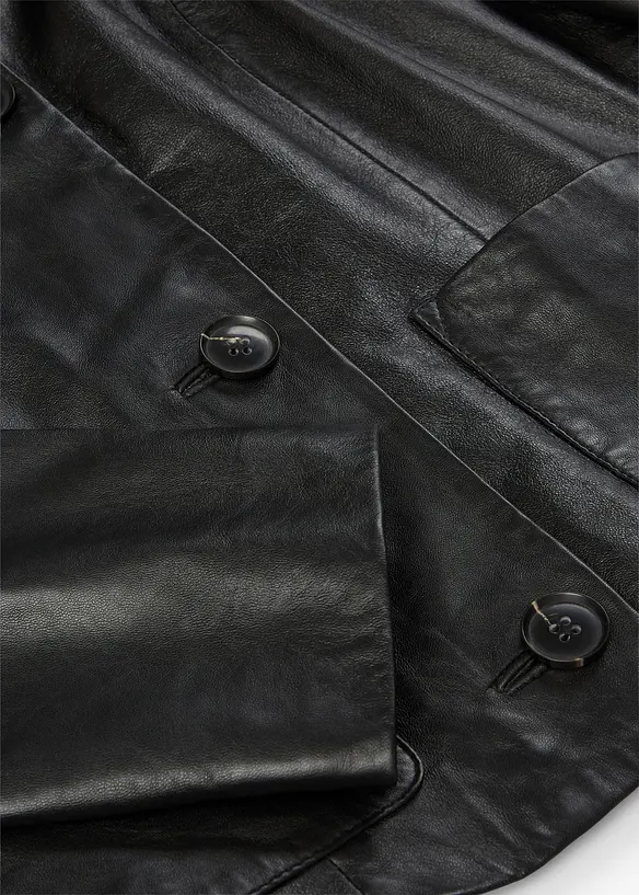 Veste courte en cuir d&rsquo;agneau nappa, bonprix