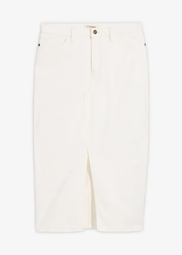 Jupe midi en jean, bonprix