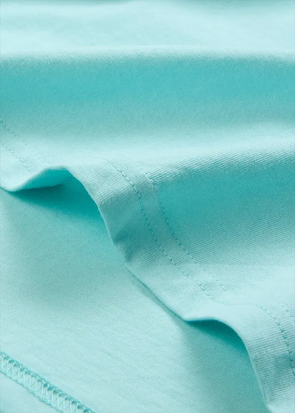 Lot de 5 T-shirts longs et amples &agrave; col V, bonprix