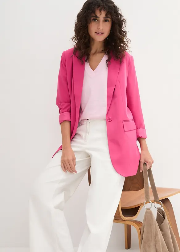 Lot de 5 T-shirts longs et amples &agrave; col V, bonprix