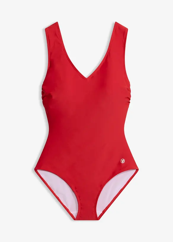 Maillot 1 pi&egrave;ce sculptant &agrave; col en V, maintien mod&eacute;r&eacute;, bonprix