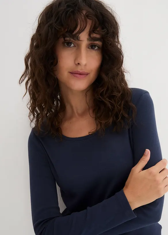 T-shirt manches longues 100% coton, bonprix