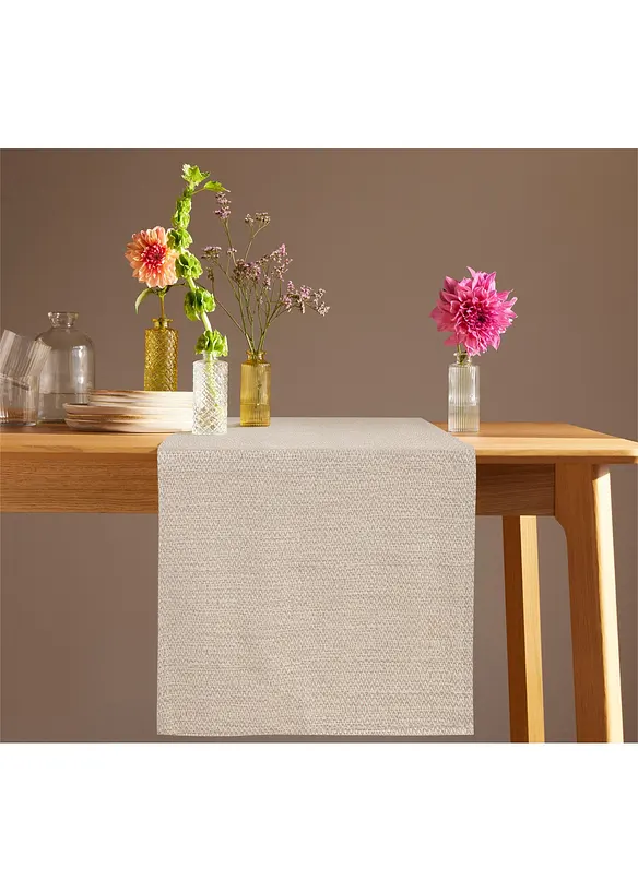 Chemin de table tiss&eacute; en coton, bonprix