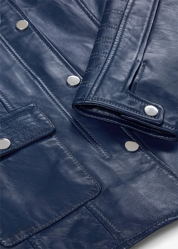 Veste en cuir nappa d&rsquo;agneau, bonprix