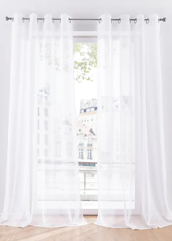 Voilage finement textur&eacute; (1 pce), aussi en XXL, bonprix