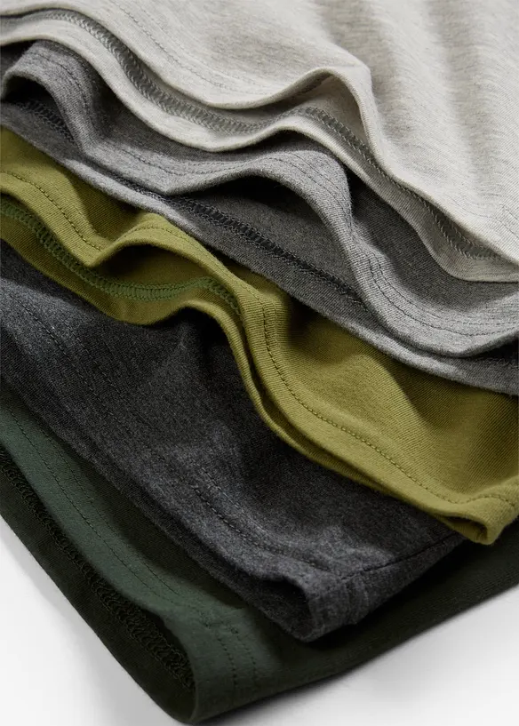 Lot de 5 d&eacute;bardeurs en coton doux et extensible, bonprix