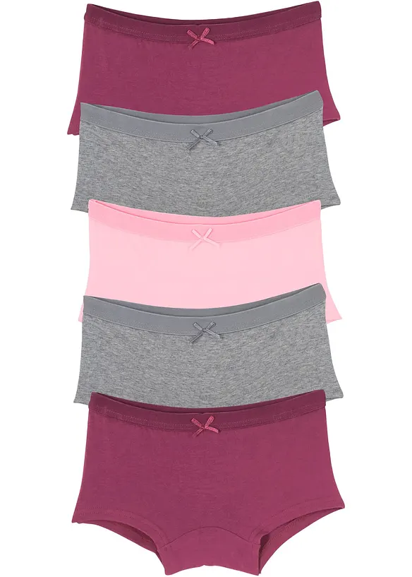 Lot de 5 shortys en coton doux, bonprix