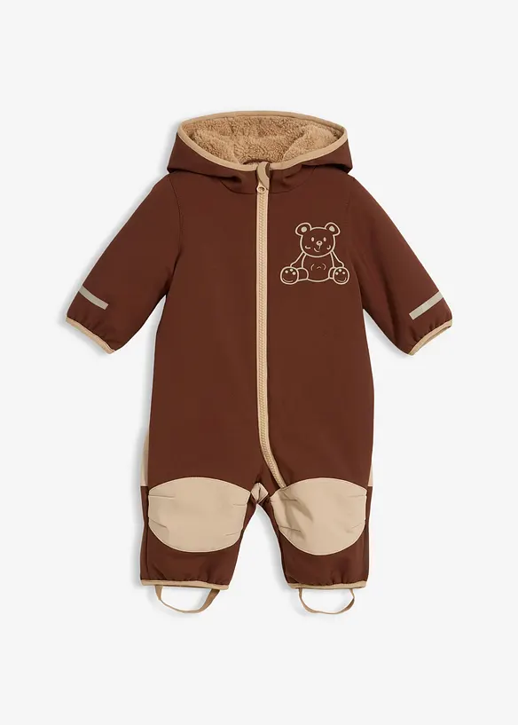 Combinaison b&eacute;b&eacute; en softshell avec doublure sherpa et capuche, bonprix