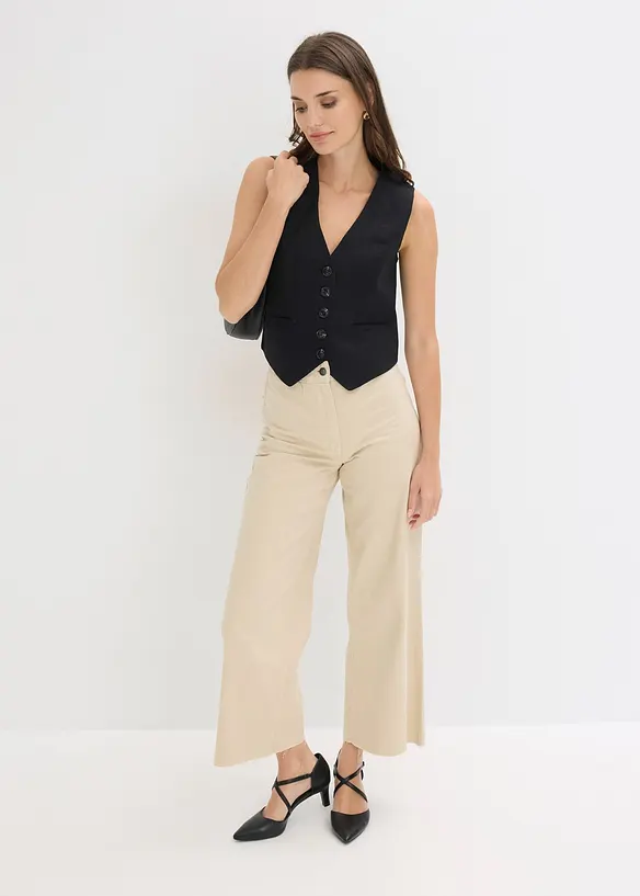 Gilet sans manches en viscose m&eacute;lang&eacute;e, bonprix