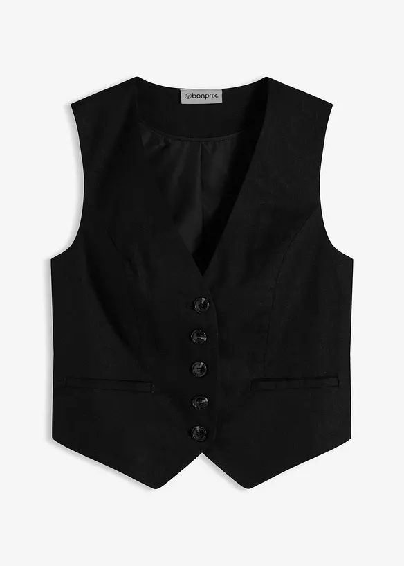 Gilet sans manches en viscose m&eacute;lang&eacute;e, bonprix