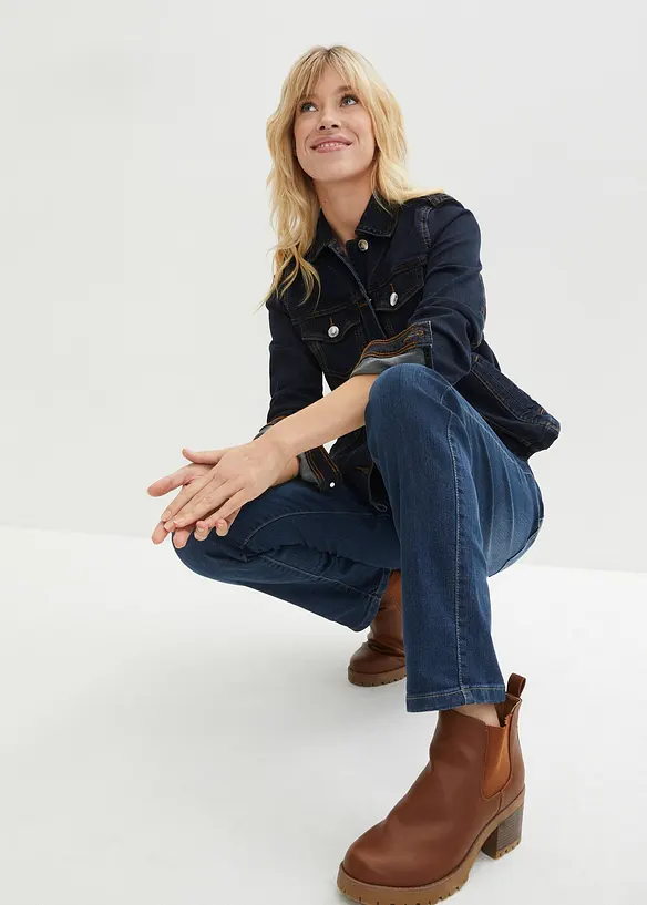 Jean droit taille normale, extensible, bonprix