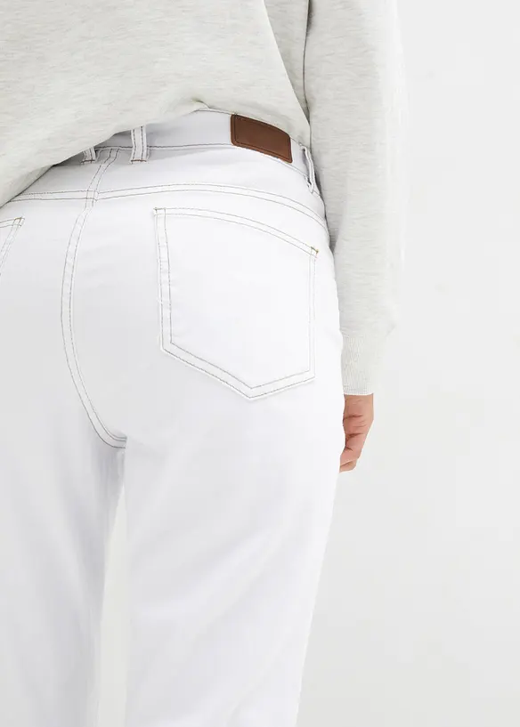 Jean droit taille mi-haute, extensible, bonprix