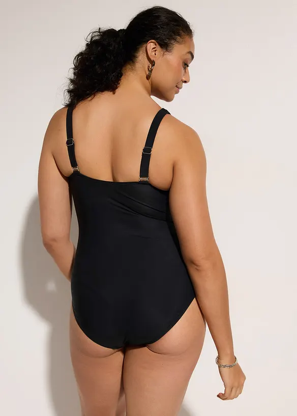 Maillot sculptant avec mesh transparent, maintien l&eacute;ger, bonprix