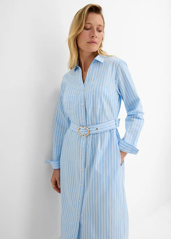 Robe-chemise 100% coton, bonprix