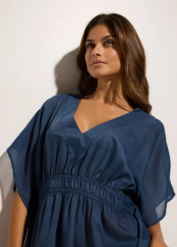 Tunique de plage transparente &agrave; col V, bonprix