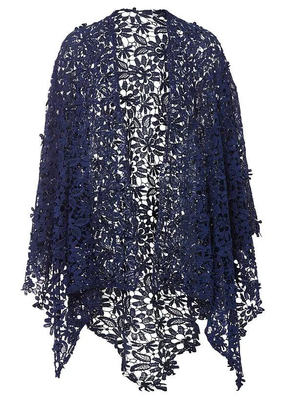 Poncho en dentelle au crochet, bonprix