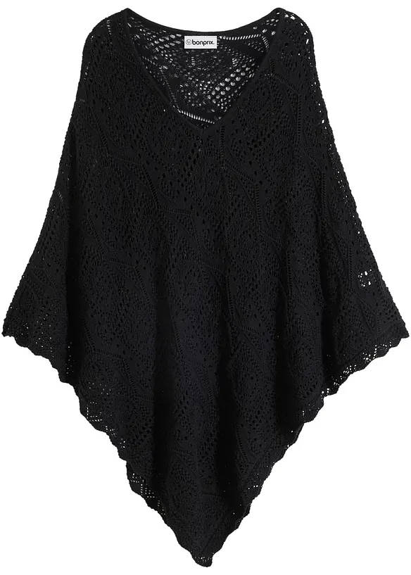 Poncho aspect crochet, bonprix