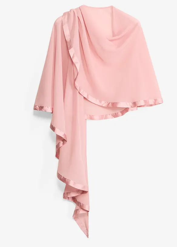 Poncho-&eacute;charpe avec d&eacute;tail en satin, bonprix