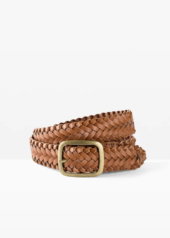 Ceinture tress&eacute;e &agrave; boucle carr&eacute;e, bonprix