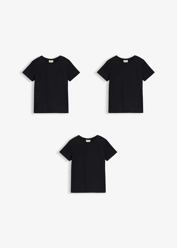 Lot de 3 T-shirts 100% coton, bonprix