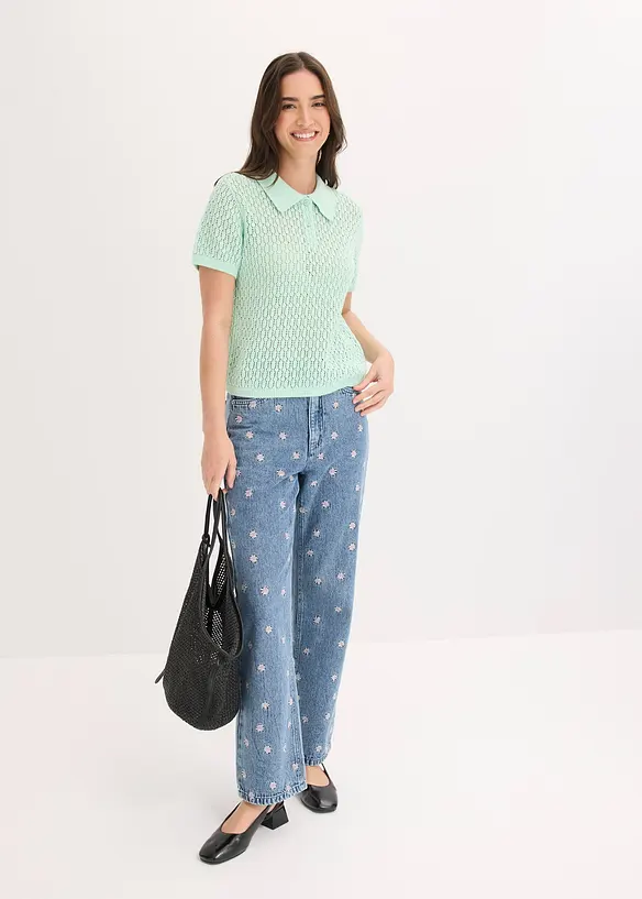 Jean droit, taille haute, bonprix