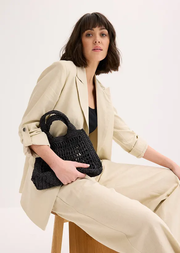 Sac &agrave; bandouli&egrave;re aspect paille, bonprix