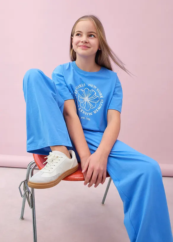 T-shirt et pantalon (ens. 2 pces) en coton extensible, bonprix